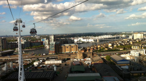 Aerial shot of newham from cable car